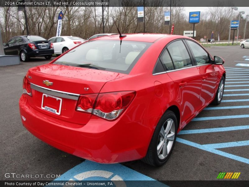 Red Hot / Cocoa/Light Neutral 2014 Chevrolet Cruze LT