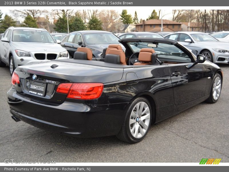 Black Sapphire Metallic / Saddle Brown 2013 BMW 3 Series 328i Convertible