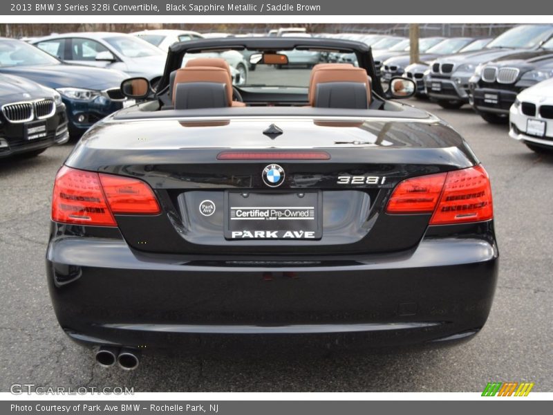 Black Sapphire Metallic / Saddle Brown 2013 BMW 3 Series 328i Convertible