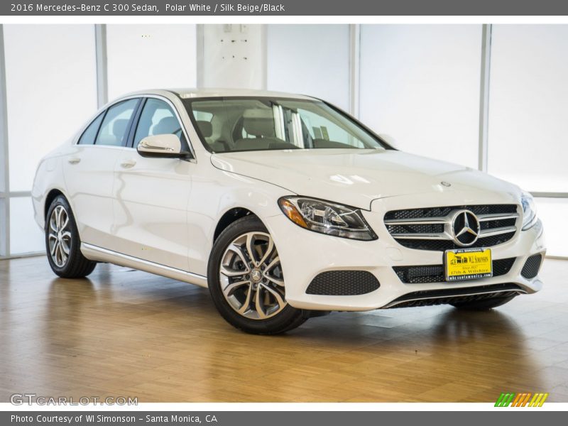 Polar White / Silk Beige/Black 2016 Mercedes-Benz C 300 Sedan