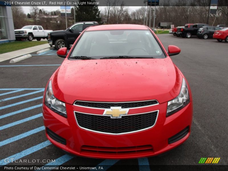 Red Hot / Cocoa/Light Neutral 2014 Chevrolet Cruze LT