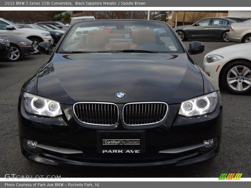 Black Sapphire Metallic / Saddle Brown 2013 BMW 3 Series 328i Convertible