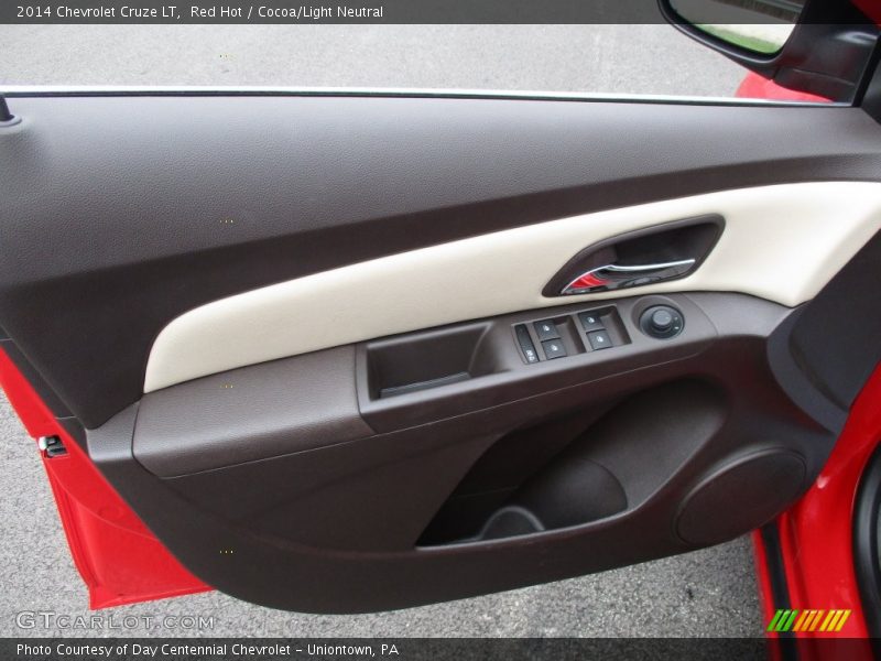 Red Hot / Cocoa/Light Neutral 2014 Chevrolet Cruze LT