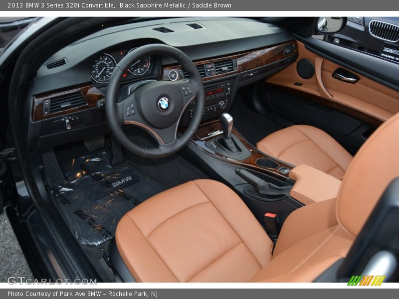 Black Sapphire Metallic / Saddle Brown 2013 BMW 3 Series 328i Convertible