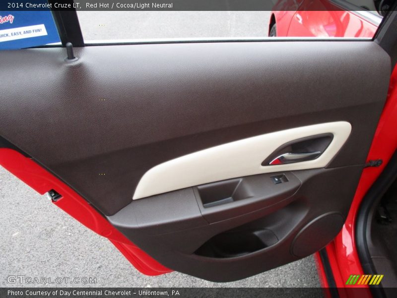 Red Hot / Cocoa/Light Neutral 2014 Chevrolet Cruze LT