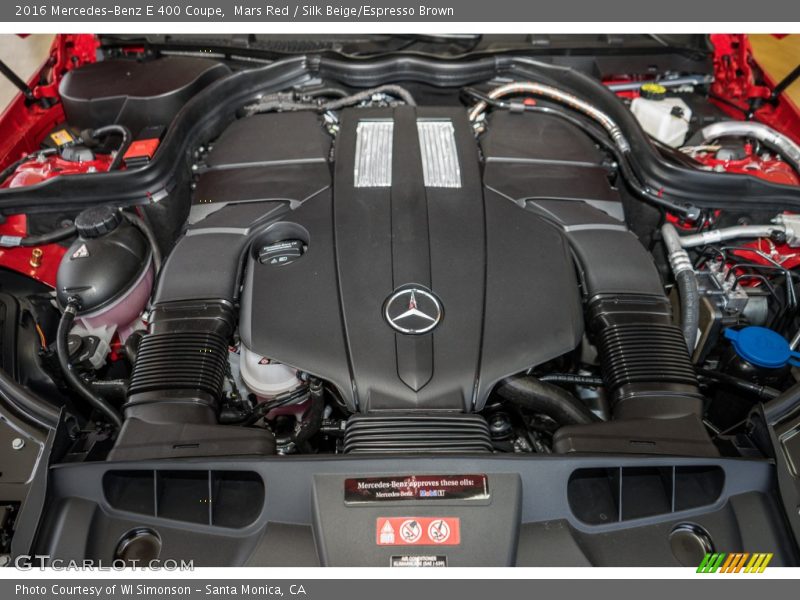 Mars Red / Silk Beige/Espresso Brown 2016 Mercedes-Benz E 400 Coupe
