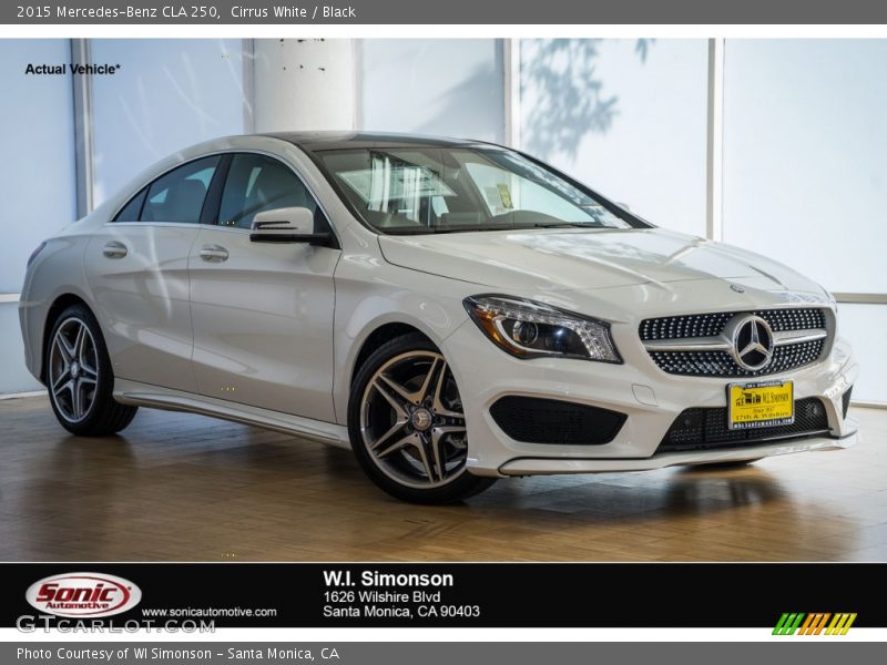 Cirrus White / Black 2015 Mercedes-Benz CLA 250