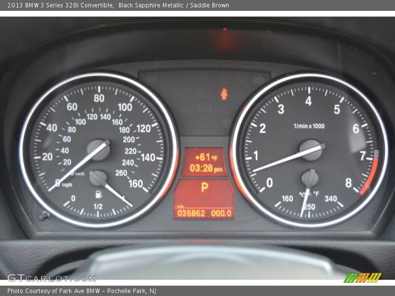 Black Sapphire Metallic / Saddle Brown 2013 BMW 3 Series 328i Convertible
