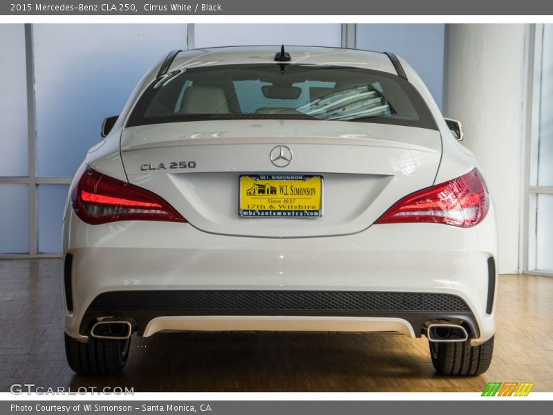 Cirrus White / Black 2015 Mercedes-Benz CLA 250