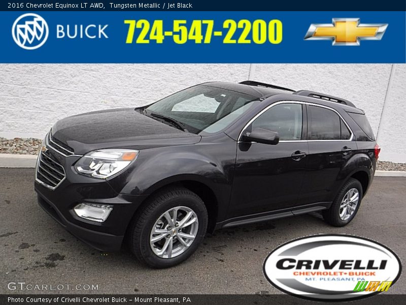 Tungsten Metallic / Jet Black 2016 Chevrolet Equinox LT AWD