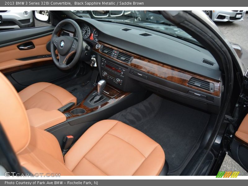 Black Sapphire Metallic / Saddle Brown 2013 BMW 3 Series 328i Convertible