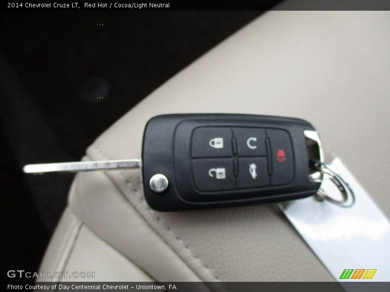 Red Hot / Cocoa/Light Neutral 2014 Chevrolet Cruze LT