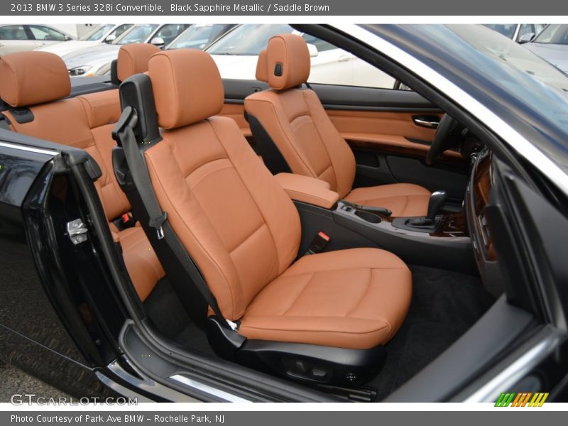 Black Sapphire Metallic / Saddle Brown 2013 BMW 3 Series 328i Convertible