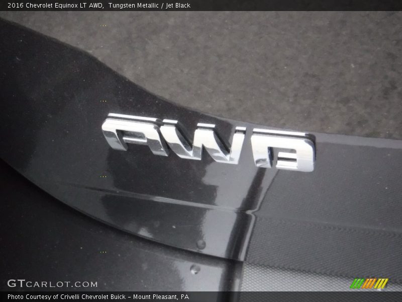 Tungsten Metallic / Jet Black 2016 Chevrolet Equinox LT AWD