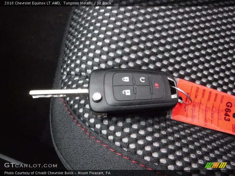 Tungsten Metallic / Jet Black 2016 Chevrolet Equinox LT AWD