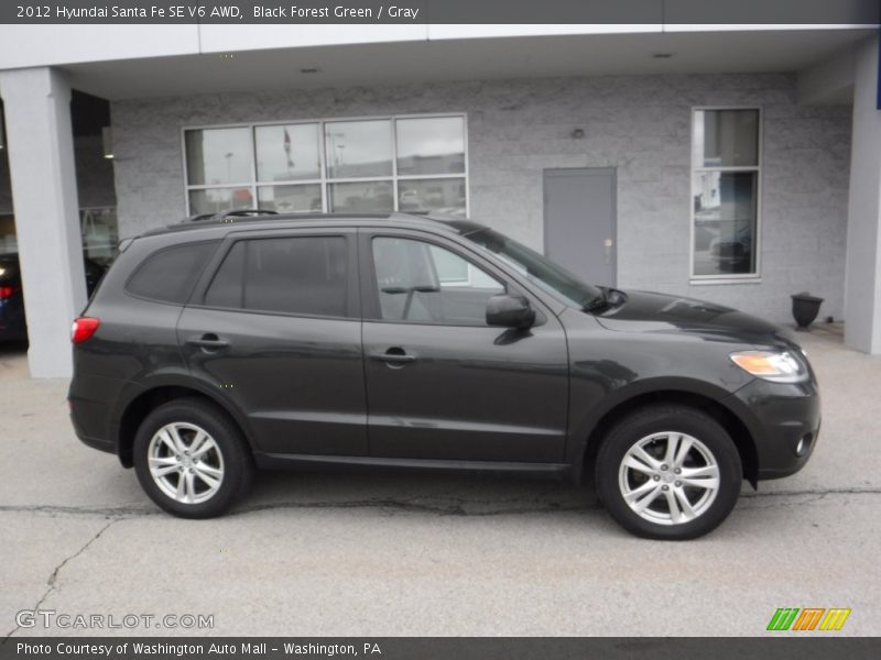 Black Forest Green / Gray 2012 Hyundai Santa Fe SE V6 AWD