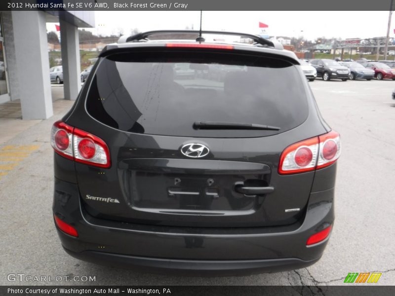 Black Forest Green / Gray 2012 Hyundai Santa Fe SE V6 AWD