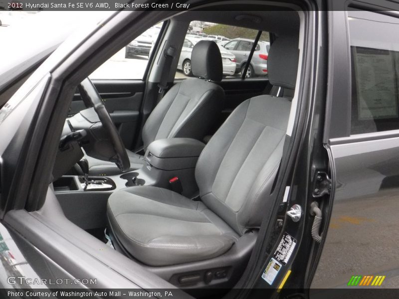 Black Forest Green / Gray 2012 Hyundai Santa Fe SE V6 AWD