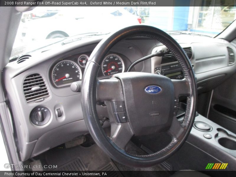 Oxford White / Medium Dark Flint/Red 2008 Ford Ranger FX4 Off-Road SuperCab 4x4