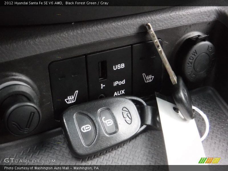Black Forest Green / Gray 2012 Hyundai Santa Fe SE V6 AWD