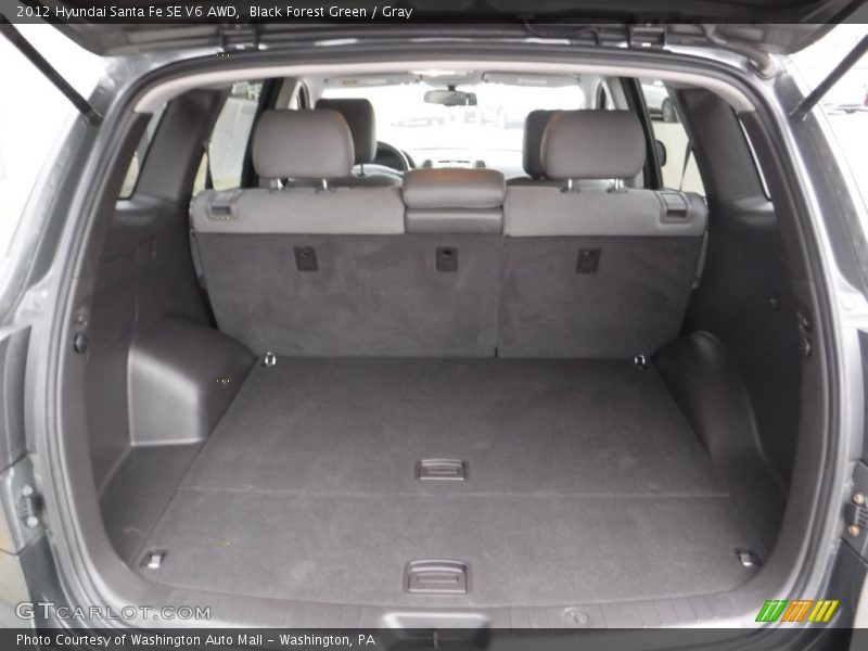 Black Forest Green / Gray 2012 Hyundai Santa Fe SE V6 AWD