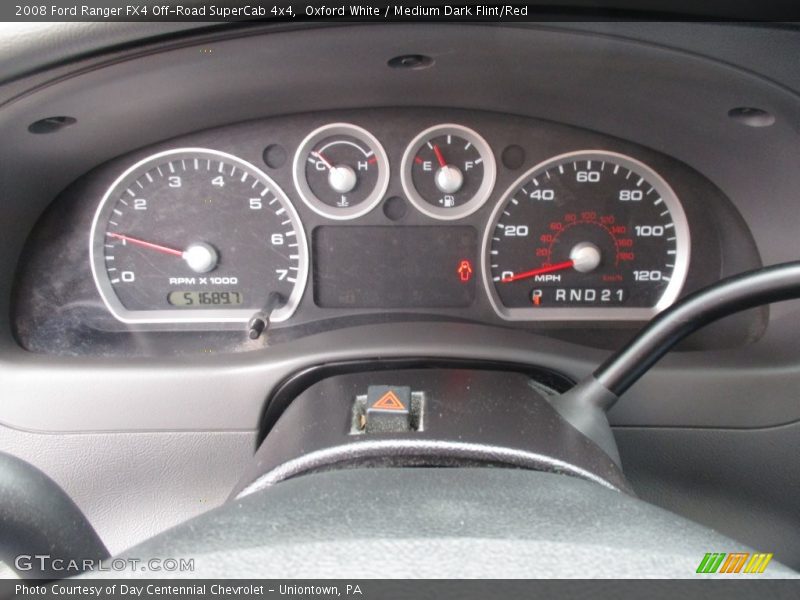 Oxford White / Medium Dark Flint/Red 2008 Ford Ranger FX4 Off-Road SuperCab 4x4
