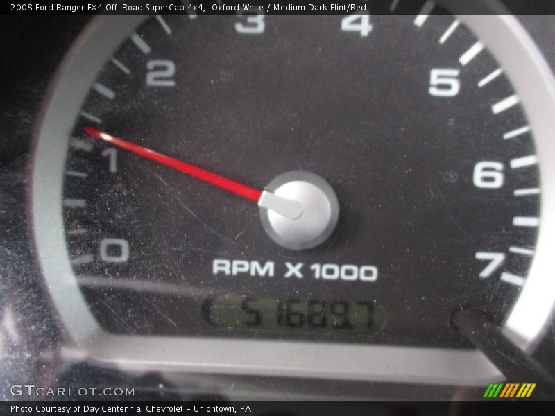 Oxford White / Medium Dark Flint/Red 2008 Ford Ranger FX4 Off-Road SuperCab 4x4