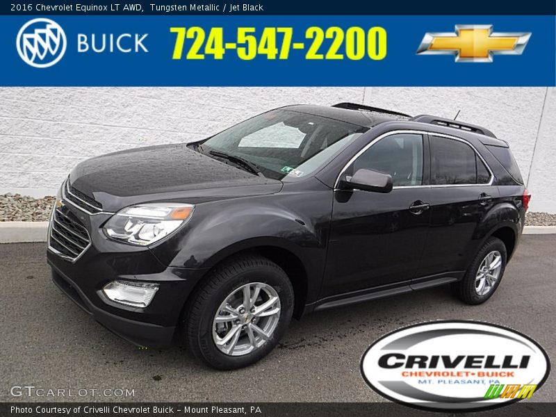Tungsten Metallic / Jet Black 2016 Chevrolet Equinox LT AWD