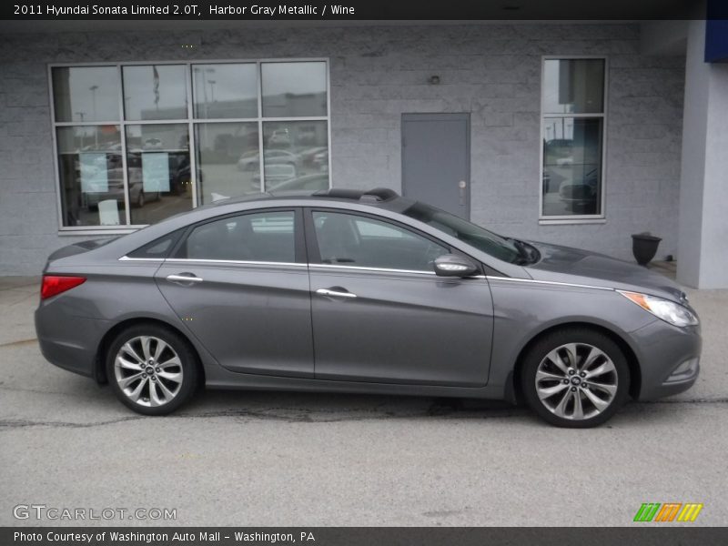 Harbor Gray Metallic / Wine 2011 Hyundai Sonata Limited 2.0T