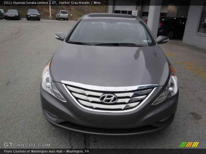 Harbor Gray Metallic / Wine 2011 Hyundai Sonata Limited 2.0T