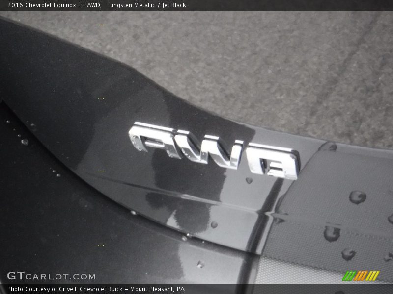 Tungsten Metallic / Jet Black 2016 Chevrolet Equinox LT AWD