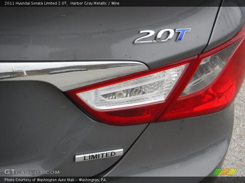 Harbor Gray Metallic / Wine 2011 Hyundai Sonata Limited 2.0T