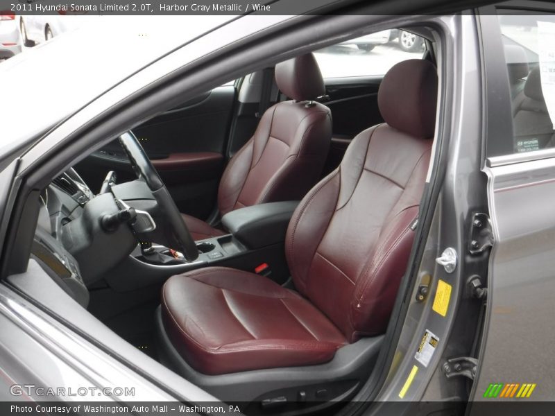 Harbor Gray Metallic / Wine 2011 Hyundai Sonata Limited 2.0T
