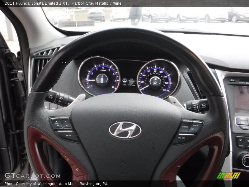 Harbor Gray Metallic / Wine 2011 Hyundai Sonata Limited 2.0T