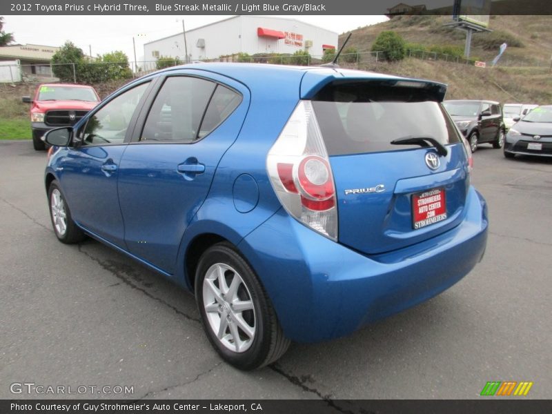 Blue Streak Metallic / Light Blue Gray/Black 2012 Toyota Prius c Hybrid Three