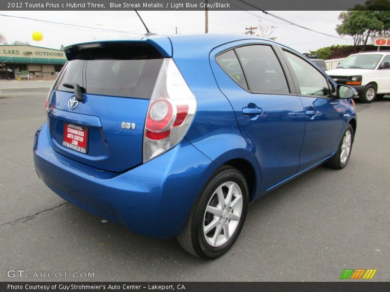 Blue Streak Metallic / Light Blue Gray/Black 2012 Toyota Prius c Hybrid Three