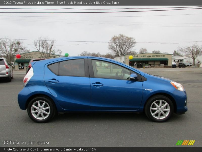 Blue Streak Metallic / Light Blue Gray/Black 2012 Toyota Prius c Hybrid Three