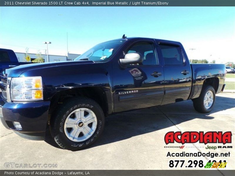 Imperial Blue Metallic / Light Titanium/Ebony 2011 Chevrolet Silverado 1500 LT Crew Cab 4x4