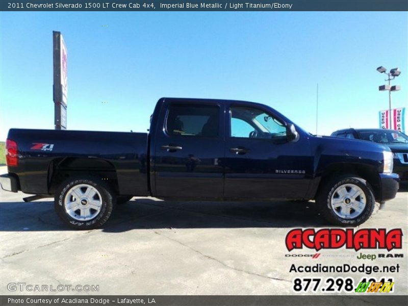 Imperial Blue Metallic / Light Titanium/Ebony 2011 Chevrolet Silverado 1500 LT Crew Cab 4x4