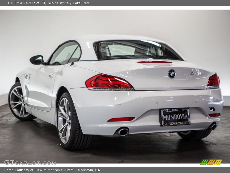 Alpine White / Coral Red 2016 BMW Z4 sDrive35i