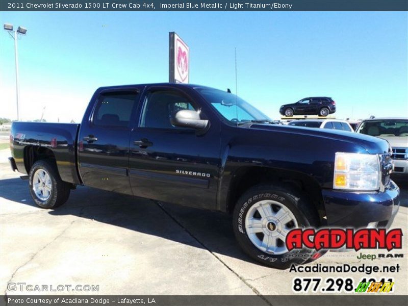 Imperial Blue Metallic / Light Titanium/Ebony 2011 Chevrolet Silverado 1500 LT Crew Cab 4x4