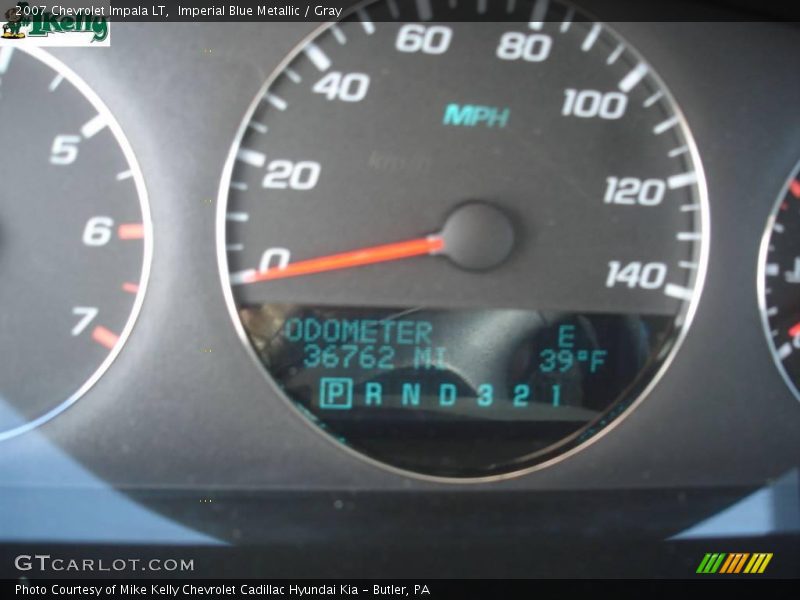 Imperial Blue Metallic / Gray 2007 Chevrolet Impala LT