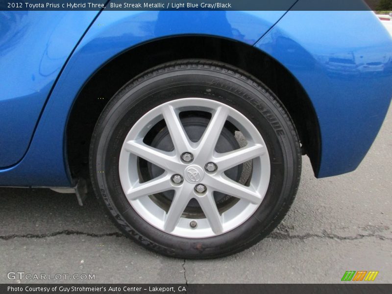 Blue Streak Metallic / Light Blue Gray/Black 2012 Toyota Prius c Hybrid Three