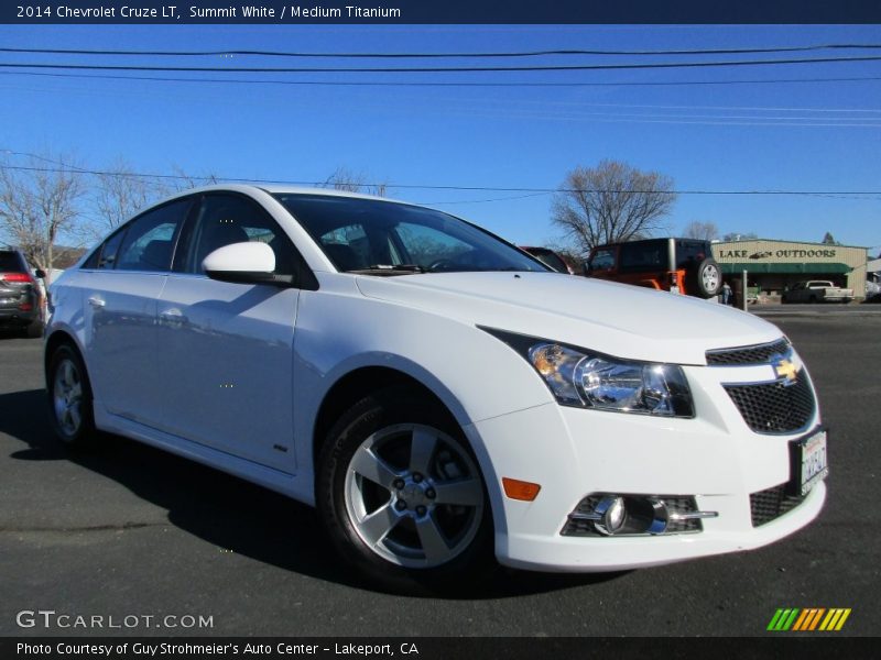 Summit White / Medium Titanium 2014 Chevrolet Cruze LT
