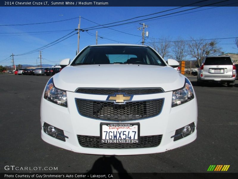 Summit White / Medium Titanium 2014 Chevrolet Cruze LT