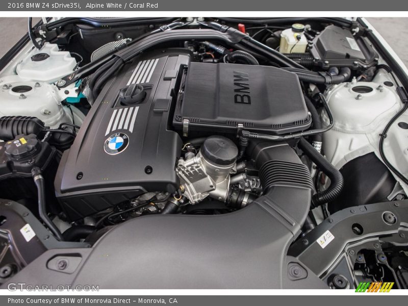  2016 Z4 sDrive35i Engine - 3.0 Liter DI TwinPower Turbocharged DOHC 24-Valve VVT Inline 6 Cylinder