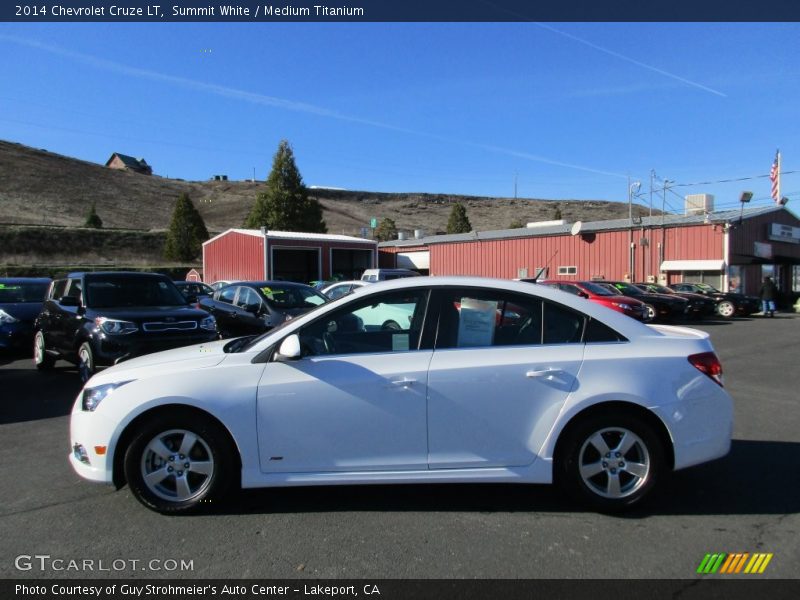 Summit White / Medium Titanium 2014 Chevrolet Cruze LT