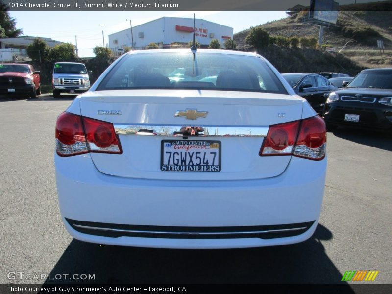 Summit White / Medium Titanium 2014 Chevrolet Cruze LT