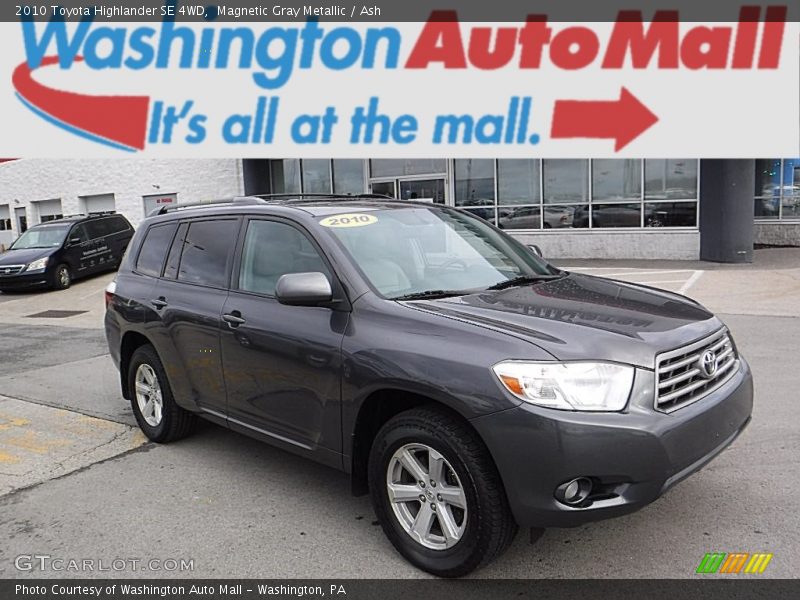 Magnetic Gray Metallic / Ash 2010 Toyota Highlander SE 4WD