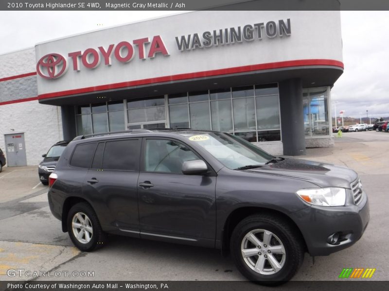 Magnetic Gray Metallic / Ash 2010 Toyota Highlander SE 4WD